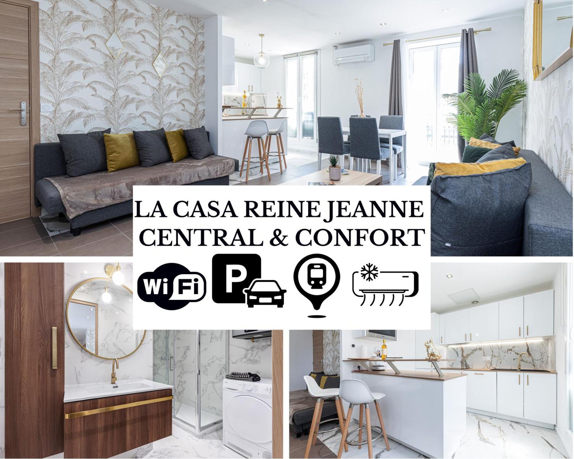 La Casa Reine Jeanne- Central Pres De La Gare - Wifi - Parking - Neuf Et Confort Nice Exterior photo